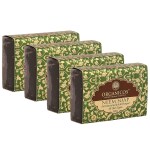 ORGANICOS Neem Soap Nourishing & Moisturising Soap With Neem, Anti Bacterial & Anti Fungal Soap For All Skin Types For Women Men - 100 gm Pack of 4