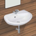 Footprint Exim Excel Wall Hung Wash Basin White, Sleek and Modern Wall Mounted Wash Basin in White