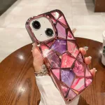 SUNNY FASHION Stylish Glitter Soft Silicone Mobile Women Teen Girls Back Case Cover for iPhone 13 (Rose Gold)