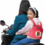 Magic Seat Premium Portable Seat Belt Children Motorcycle Harness - (Red-Letter R)