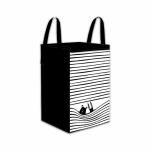 PrettyKrafts Laundry Basket for Clothes, Toy Storage Box with Lid, 35 LTR, Set of 1