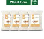 Trinetra Whole Wheat Flour 2 kg (500g X 4 Pack)