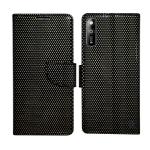 A D Enterprises Net Black Flip Cover for Lava Z2S | Magnetic Case | Shock Absorbent | Flip Cover Lava Z2S