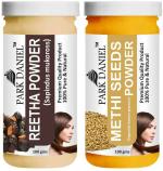 Park Daniel Pure And Natural Reetha Powder And Methi Powder, 100 G Each (Combo Of 2) |Hair Care|Dandruff Control hair Powder|Healthy Strong Hair Mask