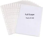 Shining Zon A4 Full Scape Legal Transparent Document Sleeves, Leaf Clear Certificates/Waterproof Sheet Protectors 11 Holes Punched Plastic Files Folder (Pack of 150 Sheets)