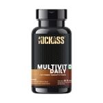 Kickass Multivit Daily: Multivitamin for Men & Women, 60 Tablets [Veg, 40 Essential Vitamin & Minerals, Probiotic Blend, Antioxidant Blend, Heart Health Blend, Herbal Extracts & GMO-Free] One solution to our daily dietary needs.
