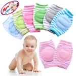 Mom Cares Multicolor Assorted Cotton Anti-Skid Baby Knee & Elbow Pad (6-12 M) Pack of 2