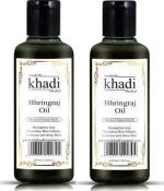 SWADESHI KHADI HERBAL Bhringraj Hair Oil Oil (Pack of 2) (420 ml) | Oil | Hair Oil | Herbal Oil |Bhringraj Hair Oil