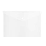 Crazy Sutra A4 Document File Bag, Transparent Envelope Holder Storage Case, Snap Button Organizer, Clear Plastic Container for Papers, Stationery, Pack of (6pcs)