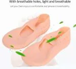 NEPROENT Silicone Socks, Moisturising Gel Socks Foot Anti-cracking Protector Foot Care Tool Prevention Socks for Dry Feet Ankles Cracked Heel Repair Foot Care Socks for Women Men