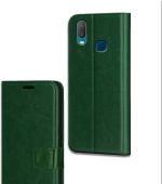 MV Realme V15 5G Blue Artificial Leather Shock Absorption Mobile Flip Cover With Holder