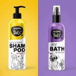 Wagging Tails Slick & Shine Pet Shampoo for Dogs, Cats| Dry Bath Waterless Shampoo with Deep Cleansing for Grooming and Bathing |Fresh Natural Fragrance Combo |Easy to Use When Travelling with Pet