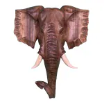EPICS CRAFT - Wooden Small Elephant Head Wall Hanging Handicraft