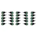 AdzMozi -DC Pin Connector 12V DC Power Connector 5.5mm x 2.1mm Jack Socket for Led Strip, CCTV Security, Camera Cable Wire Ends Plug Barrel Adapter - Pack of 25