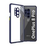 MobiLooks Mobile Accessories for OnePlus 8 Pro , 1+8 pro, Miqilin Series Blue Shock-Absorbent Back Cover