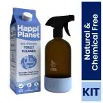 Happi Planet | Eco-Friendly Toilet Cleaner | Starter Kit - Eterniti Glass Bottle + 1000ml | Plant Based, Biodegradable, Non Toxic, Natural, Organic, No Acid | Eliminates Tough Grime, Germs & Bacteria