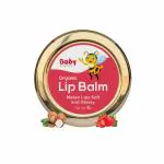 Baby Organo Natural Chemical Free Organic Strawberry Flavor Baby Lip Balm for Dry, Chapped Lips 8gm
