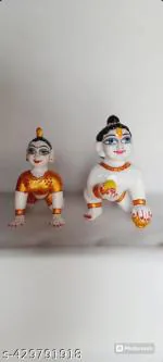 RITUALISTIC Laddu Gopal Bal Gopal & Baanke Bihari Made of Resin Embrace Divine Serenity & Devotion | Exquisite God Idols for Pooja Room Decor and Wedding Gifts