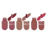 MARS Mini Lip Pill High Pigmented Matte Lipstick Set of 3 Smudge Proof (Romantic-Nude-SHADE-B) Pack of 2