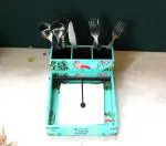 Monstera Hut Good Vibes Only - Paper Cum Cutlery Holder (10x7.5x4 inches)