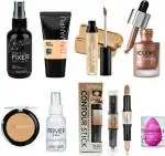 DAIMANPU Face highlighter makeup combo kit beauty makeup kit waterproof travel Makeups (Pack of 8)