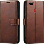 Tingtong Flip Cover for Oppo A5, Realme U1, Oppo F9, Oppo F9 Pro, Oppo A12, Oppo A5s, Oppo A7, Oppo A11k, Realme 2, Realme 2 Pro | Magnetic Closurer| PU Leather Magnetic Wallet Back Cover Case (Brown)
