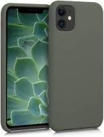 M Cart Dark Olive Silicone Back Case For Iphone 11
