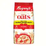 Bagrry's White Oats, 1500 GM | Natural Whole Grain | High Soluble Fibre | Protein Goodness | Helps Manage Weight & Reducing Cholesterol | Breakfast Cereal | Oats