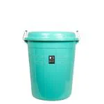 KKR INDUSTRIES KKR INDUSTRIES HEAVY DUTY PLASTIC STORAGE DRUM WITH CAP 50 Litre (GREEN) 50L Plastic Bucket (Green)
