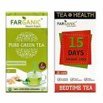 Farganic Combo of 100% Natural and Herbal & Lemongrass Ginger Green Tea for Weight Loss Fast. Rich in Antioxidants & Improves Metabolism.(Lemongrass Ginger-25 Tea bags + 15 Days-30 Tea bags)