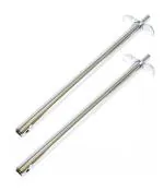 ProtosIndia.Net 2pcs Gas Lighter Stainless Steel 1 Feet Long Silver Kitchen Stove Lighter