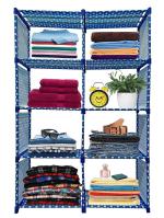 POWEREST High Quality Open Dotted Rack for Books, Cloth & Toys(8 Layer, Blue)