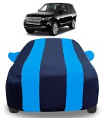 Auto Hub Car Cover Compatible with Land Rover with Mirror Pockets, Triple Stitched, Navy, Blue, Water Resistant Car Body Cover