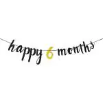 Festiko Happy 6 Months Birthday Decoration Banner, Happy Half Birthday Party Decoration 1, 2 Birthday Decoration For 6 Months Birthday Decoration