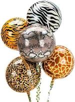 My Party Suppliers 22 inch 4D Animal Print Wild Mylar Zebra Stripe Lines Foil Balloons