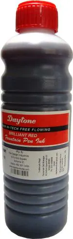 Daytone Fountain Pen Ink Red 500 Ml. Pack of 2