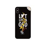 GADGETSWRAP Printed Vinyl Skin Sticker for Apple iPhone Xs Max - lift-like-a-god