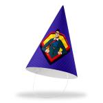 Festiko Superhero Theme Cone Hats (Pack of 10 - Hat 42), Superhero Party Cone Hats, Superhero Theme Birthday Hats, Superhero Theme Party Wearables