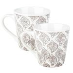 Treo by Milton Brown Spiral Ceramic Mug Sets 210 ml Each (pack of 2)