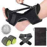 HANNEA Plantar Fasciitis Night Splint, Foot Drop Orthotic Brace With Soft Arch Pad, Massage Ball, Ankle Brace Support For Plantar Fasciitis Achilles Tendinitis Foot Drop Heel Pain Relief