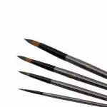 ArtRight Round Paint Brush Set of 4 with Free Brush Holder - Professional Artist Handmade Round Brush Set for Painting (Set of 4 Round Painting Brush)