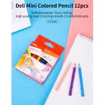 Deli 12 Shades Triangular Shaped Color Pencils for Students, Artists, Birthday Gift, EC00400