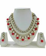 Jn Handicraft Alloy Copper-Plated White Jewel Set For Women And Girls