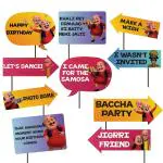 Festiko 10 Pieces Motu Patlu Birthday Theme Photo Booth Props For Kids, Theme Birthday Party PhotoBooth Props And PhotoBooth Of Different Birthday Themes (Motu Patlu Birthday Props)