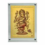 Hawai Lord Ganesha Photo with Acrylic Frame for Table Decor , Car Dashboard Décor, Prayer Room | Magnetic Replaceable Photo Acrylic Frame |SFDI044_ACRYLC_PKT