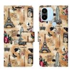 A D Enterprises Brown Tower Flip Cover for Poco C50 | Magnetic Case | Shock Absorbent | Flip Cover Poco C50