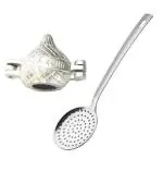 Urban buy Aluminium Gujiya Mould With Stainless Steel Pure Poni Spoons and Multicolour, Pack of 2