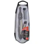 Deli 360 Degree Geometry Compass with Mechanical Pencil, Push Press Drafting with Extra Lid & Box