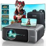 YABER PRO V9 WiFi 6 Bluetooth Projector, 500ANSI Lumens 1080P Portable Projector 4K Supported, Zoom Function 300