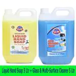 DOC HIM Aqua Liquid Hand Soap 5 Ltr + Glass & Multi-Surface Cleaner 5 Ltr